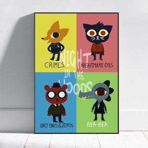 Night in the Woods Poster | Mae Borowski Wall Art | Gaming Room Decor | Canvas Print #3