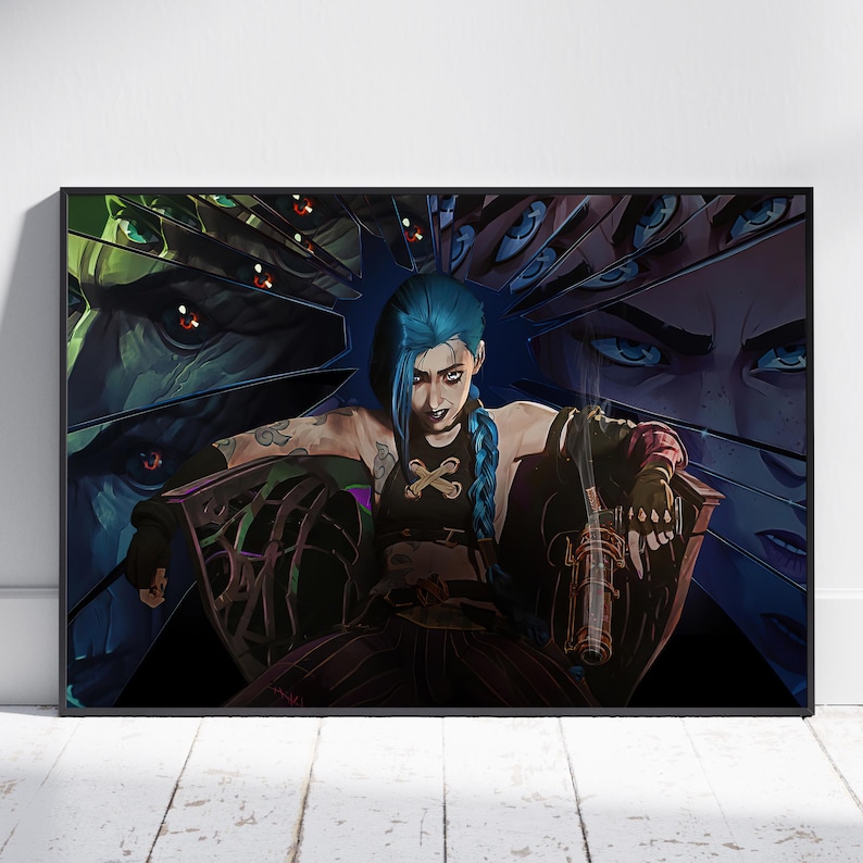 Arcane Poster, Jinx Wall Art, Game Poster, Home Decor, Rolled Canvas #2 ...