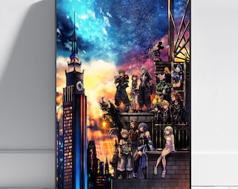 Kingdom Hearts Poster | Sora Wall Art | Gaming Room Decor | Canvas Print