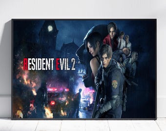 Resident Evil Poster | Chris Redfield Wall Art | Gaming Room Decor | Canvas Print #2