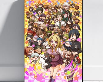 アフロ江ノ島盾子ポスター - ダンガンロンパ、アニメ、ゲーマー 