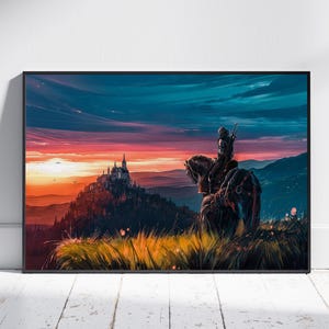 The Witcher Poster, Geralt of Rivia Wall Art, Video Game Poster, Gaming Room Decor, Canvas Print #2