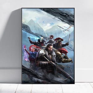 Póster de "Divinity Original Sin", arte mural de Lohse, póster de videojuegos, decoración del hogar, lienzo enrollado