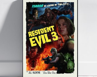 Resident Evil Poster | Chris Redfield Wall Art | Gaming Room Decor | Canvas Print #3