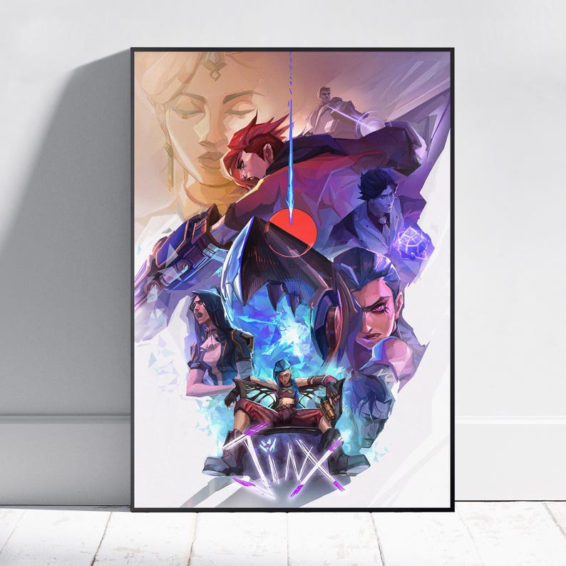 Arcane Poster, Jinx Wall Art, Game Poster, Home Decor, Rolled Canvas #2 ...