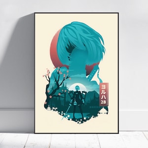 Nier Automata Poster, 2B Wall Art, Video Game Poster, Gaming Room Decor, Canvas Print #3