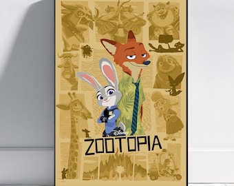 Zootopia Poster | Judy Hopps Wall Art | Movie Poster | Canvas Print