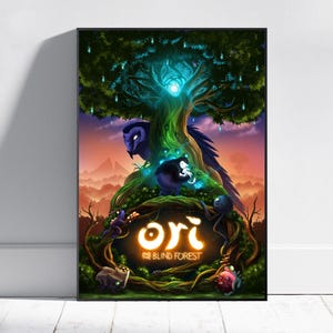 Ori and the Blind Forest Poster, Naru Wandkunst, Spiel Poster, Home Decor, Rolled Canvas