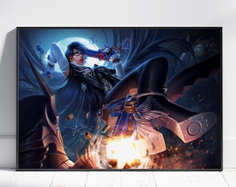 Poster di Bayonetta / Arte murale Cereza / Decorazione per sala giochi / Stampa su tela