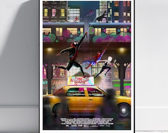 Spider-Man Into the Spider-Verse Poster | Miles Morales Wall Art | Movie Poster | Canvas Print #4