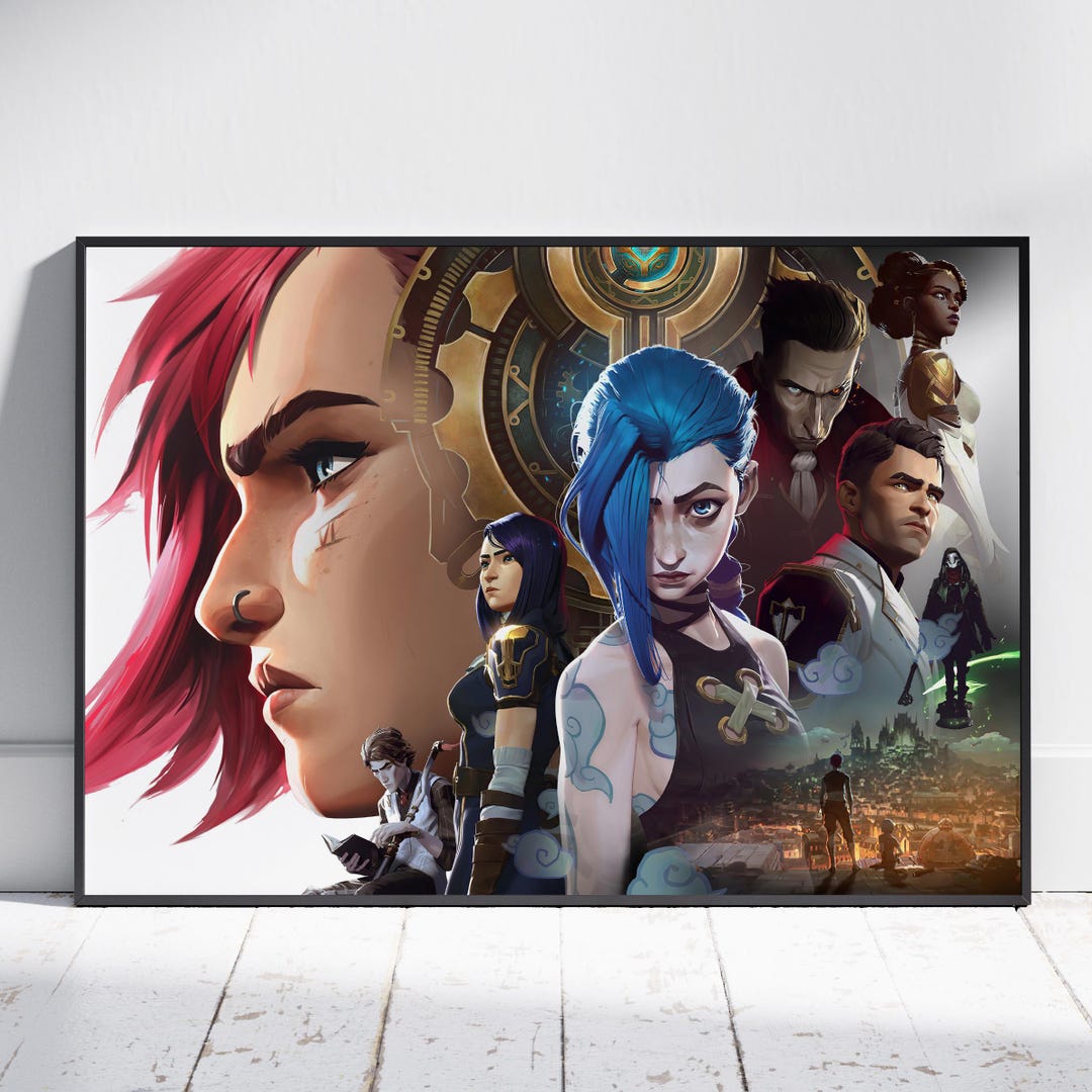 Arcane Poster, Jinx Wall Art, Game Poster, Home Decor, Rolled Canvas #3 ...