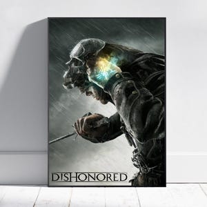 Dishonored Poster Poster, Emily Kaldwin Wall Art, Video Game Poster, Gaming Room Decor, Canvas Print