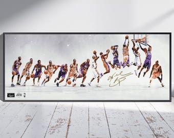 Kobe Bryant Timeline Poster | Black Mamba Wall Art | Basketball Legend Poster | Canvas Print