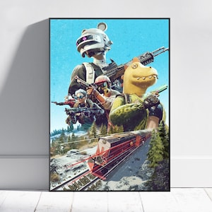 PUBG Poster | Battle Royale Wall Art | Gaming Room Decor | Canvas Print