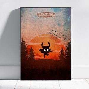 Hollow Knight-poster, Hallownest-muurkunst, gameposter, woondecoratie, opgerold canvas #2