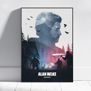 Alan Wake-poster, Mr. Scratch-muurkunst, videogameposter, gamekamerdecor, canvasprint #2