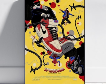 Spider-Man Into the Spider-Verse Poster | Miles Morales Wall Art | Movie Poster | Canvas Print #2