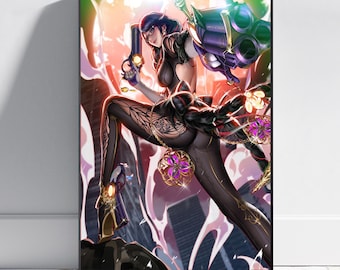 Poster di Bayonetta / Arte murale Cereza / Decorazione per sala giochi / Stampa su tela n. 2