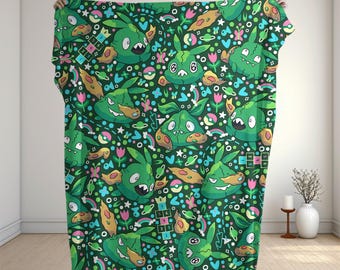 Trubbish Fleece Blanket Cute Trash Creature Pattern Cozy Throw Blanket Funny Christmas Home Decor Family Baby Blanket Trubbish Blanket Gifts