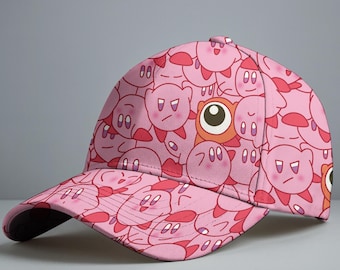 刺繍入りカービー ピンク コットン ベースボールキャップ - Etsy 日本