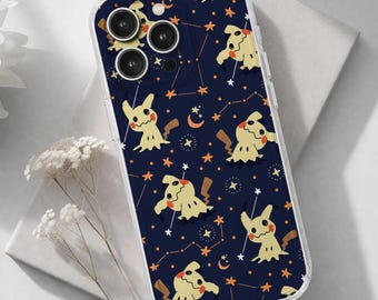 Mimikyu Telefonskal Söt Tecknad Mönster Estetiskt Fodral för iPhone Samsung Pixel Slitstarkt Skyddsskal Mimikyu Tillbehör Gåvor