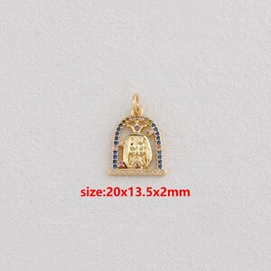 18k Gold Filled Queen Pendant,CZ Queen Charm,DIY Jewelry Accessories