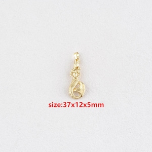 18k Gold Filled Mermaid Pendant,Mermaid Charm,DIY Jewelry Accessories