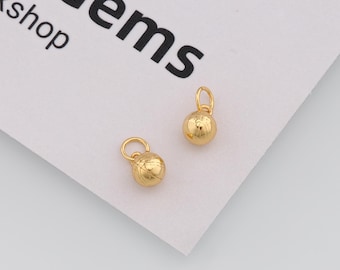 Colgante de baloncesto chapado en oro de 24k, dije de baloncesto, accesorios de joyería DIY