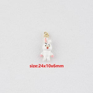 18k Gold Filled Rabbit Pendant,Rabbit Charm,DIY Jewelry Accessories