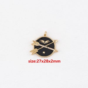 18k Gold Filled Arrow Pendant,CZ Arrow Charm,DIY Jewelry Accessories