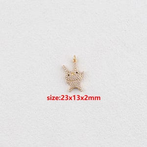 18k Gold Filled Rabbit Pendant,Animal Charm,DIY Jewelry Accessories