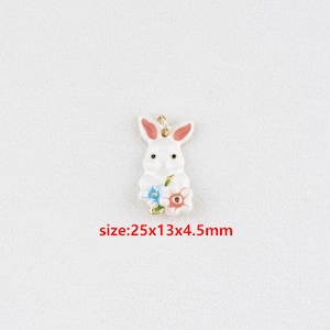 18k Gold Filled Rabbit Pendant,Rabbit Charm,DIY Jewelry Accessories