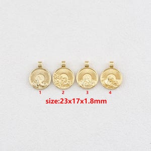 18k Gold gefüllte Element Anhänger, Element Charme, DIY Schmuck Zubehör