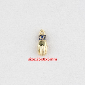 18k Gold Filled Hand Pendant,Hand Charm,DIY Jewelry Accessories