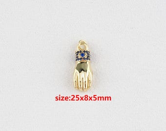 18k Gold Filled Hand Pendant,Hand Charm,DIY Jewelry Accessories