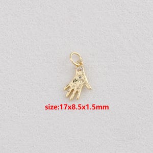18k Gold Filled Hand Pendant,Hand Charm,DIY Jewelry Accessories