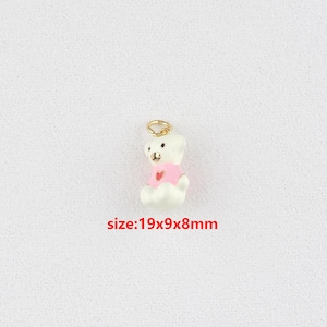 18k Gold gefüllte Bär Anhänger, Bär Charme, DIY Schmuck Zubehör