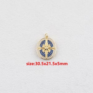 18k Gold Filled Compass Pendant,Compass Charm,DIY Jewelry Accessories