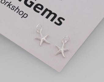 Silver Starfish Pendant,Ocean Charm,DIY Jewelry Accessories
