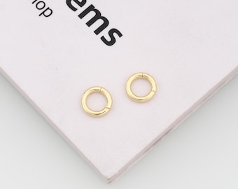 18 kt gold filled ronde karabijnsluiting,gouden veersluiting,drukpoortsluiting,doe-het-zelf sieradenaccessoires