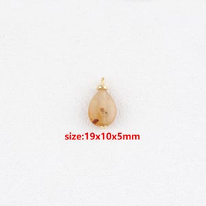 18Kゴールドフィルドティアドロップペンダント、ティアドロップチャーム、DIYジュエリーアクセサリー
