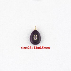 18Kゴールドフィルド天然石ペンダント、ティアドロップチャーム、DIYジュエリーアクセサリー