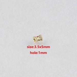 18K Gold Filled Barrel Beads,CZ Barrel Beads,DIY Jewelry Accessories