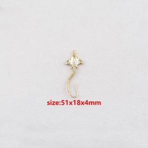 18k Gold Filled Manta Ray Pendant,Ocean Charm,DIY Jewelry Accessories