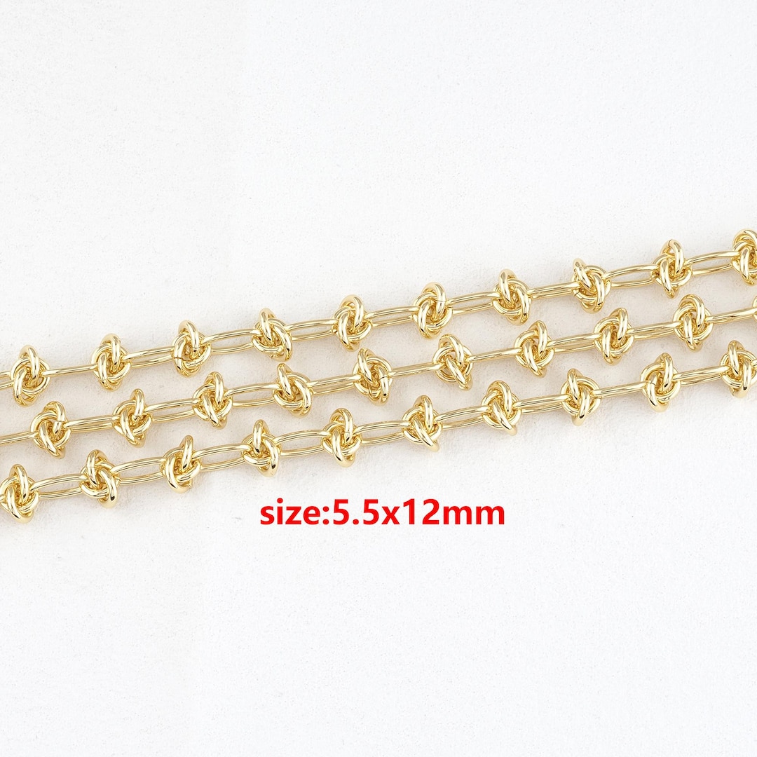 Knot Chain Options 18k Gold Filled Knot Chain,knot Link Chain,diy Jewelry Accessories - Etsy