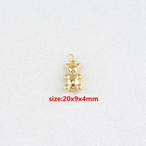 18k Gold gefüllte Bär Anhänger, Bär Charme, DIY Schmuck Zubehör