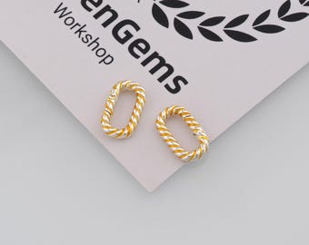 Silver Oval Carabiner Clasp,Spring Clasp Lock,DIY Jewelry Accessories