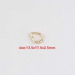 18K Gold Filled Irregular Clasp,Gold Spring Clasp,Push Gate Clasp Lock,DIY Jewelry Accessories