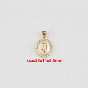 18k Gold Filled Virgin Mary Pendant,CZ Virgin Mary Charm,DIY Jewelry Accessories