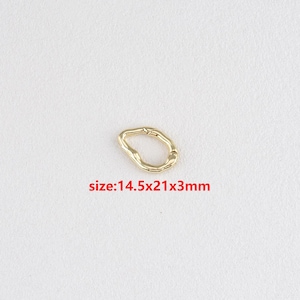 18K Gold Filled Irregular Clasp,Gold Spring Clasp,Push Gate Clasp Lock,DIY Jewelry Accessories